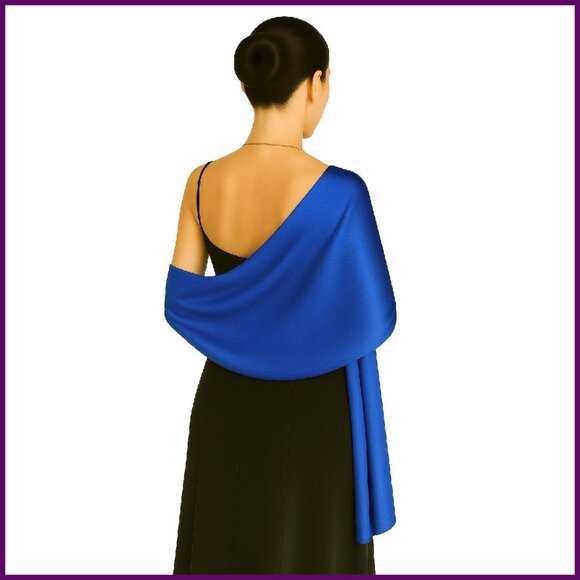 Long Satin Fashion Scarf Silk Feel Polyester Snap Closure Hand Wash